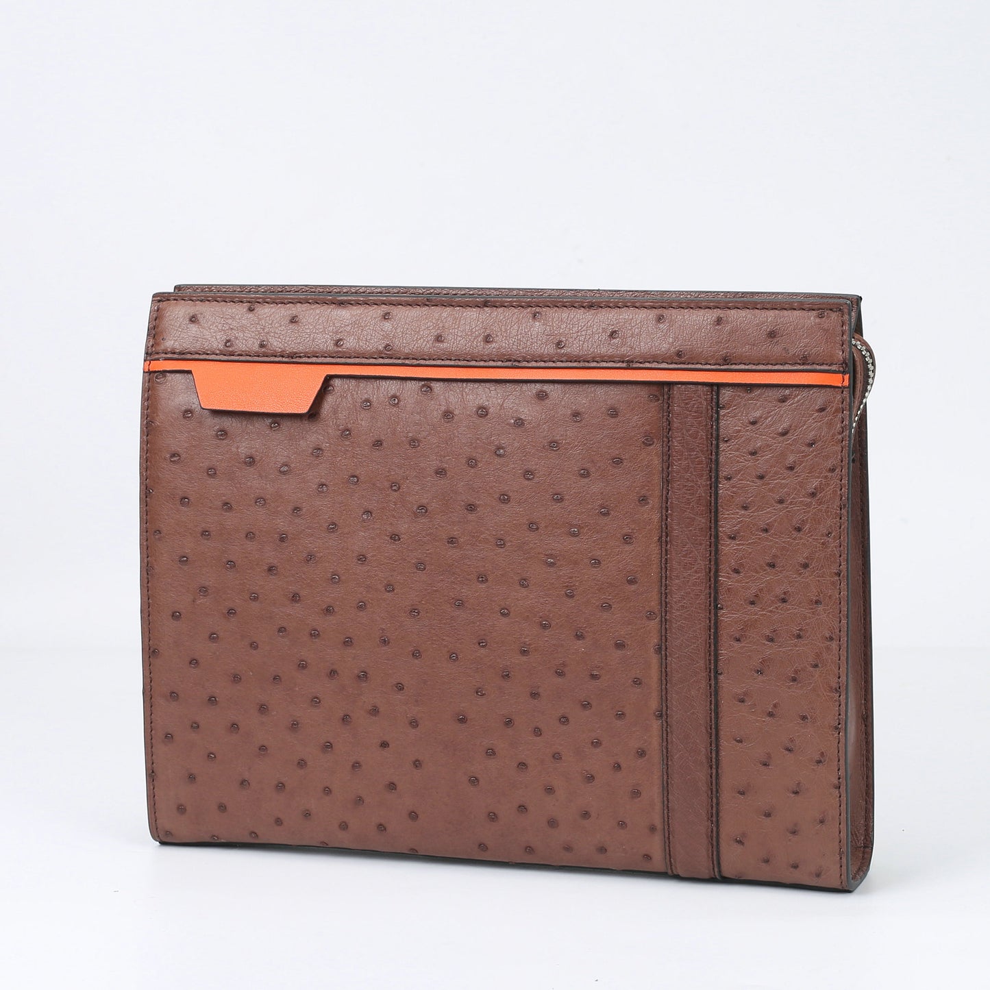 New Ostrich Skin Genuine Leather Men's Handbag Business Casual High Quality Men's Bag