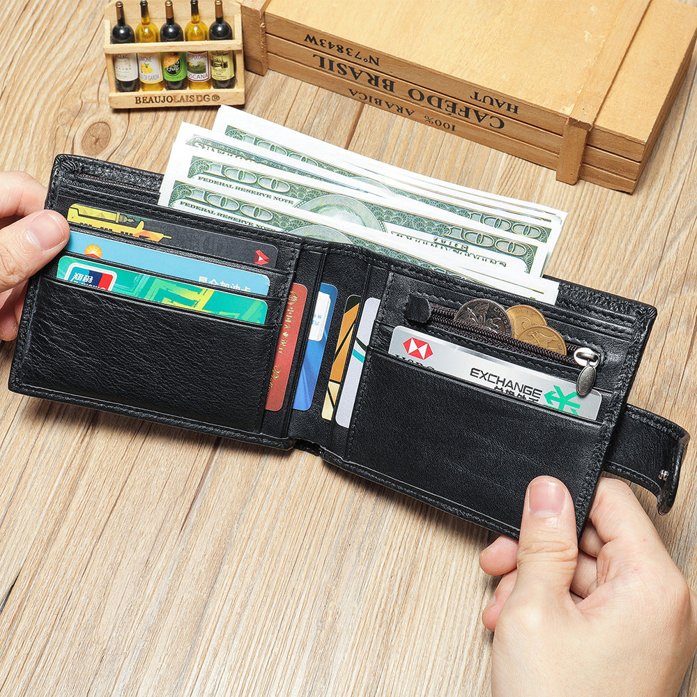 Men's wallet cowhide simple high quality wallet for men