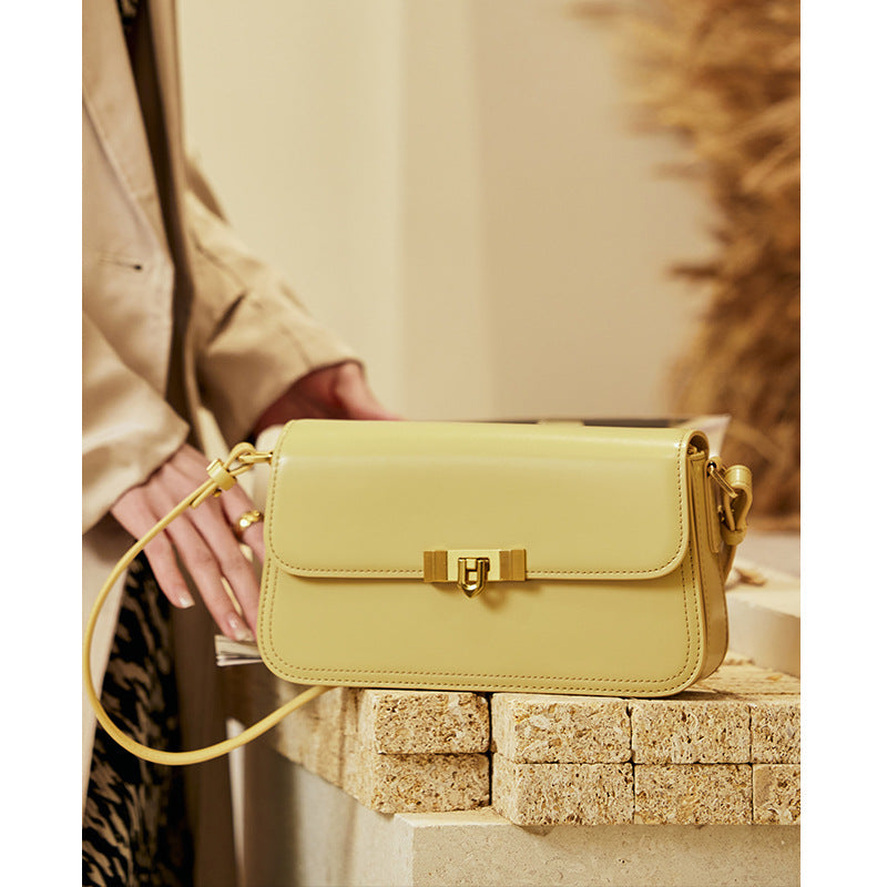 Genuine leather ladies bag fashion crossbody bag luxury cowhide shoulder bag temperament