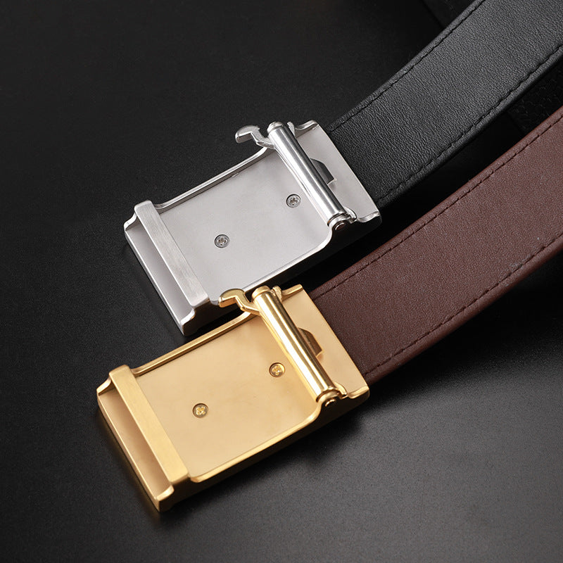 Siamese Crocodile Skin Men's Belt Automatic Buckle Business Casual Genuine Leather Belt