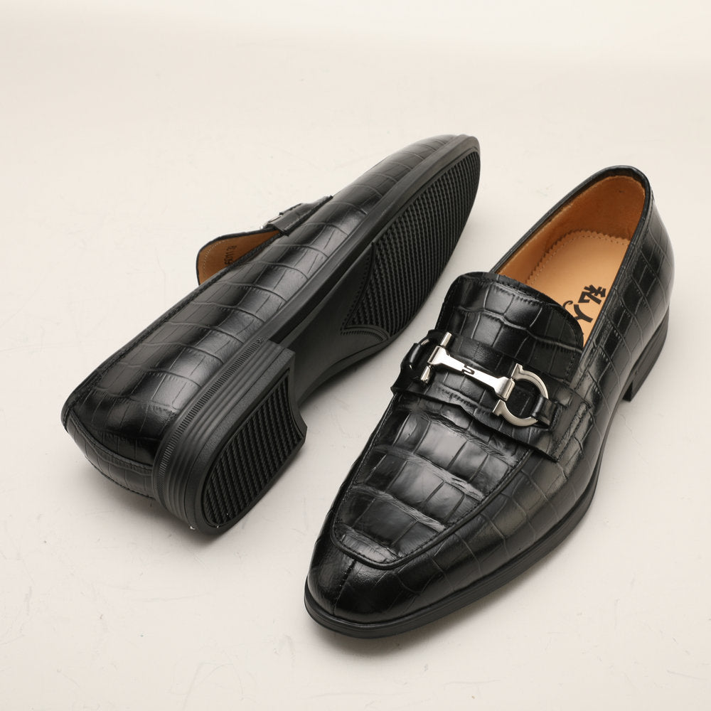 Crocodile skin genuine leather men's leather shoes moccasins fashion casual suit shoes