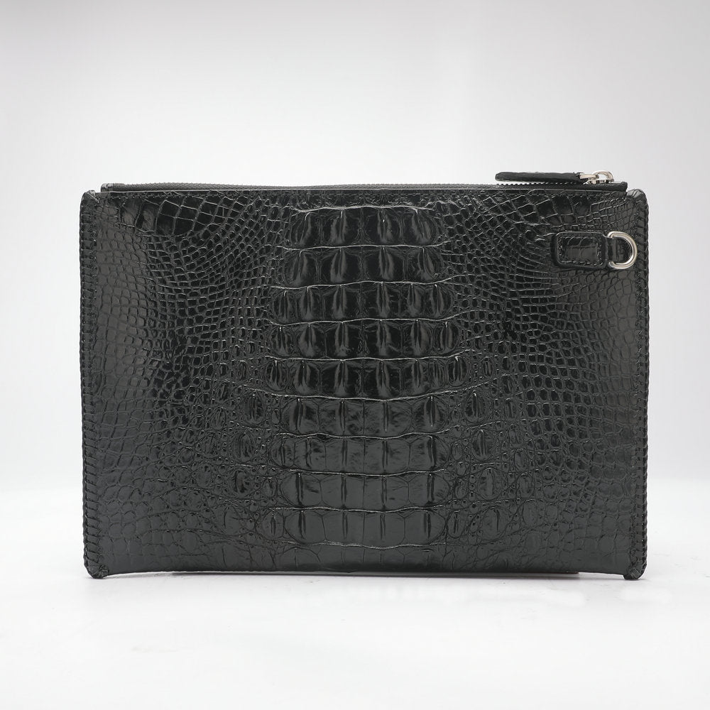 Crocodile Skin Genuine Leather Men's Handbag with Crocodile Claw High Quality Business Casual Men's Bag