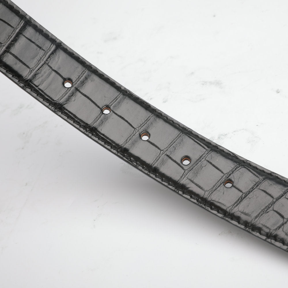 Crocodile skin belt genuine leather unisex 3.4cm casual belt