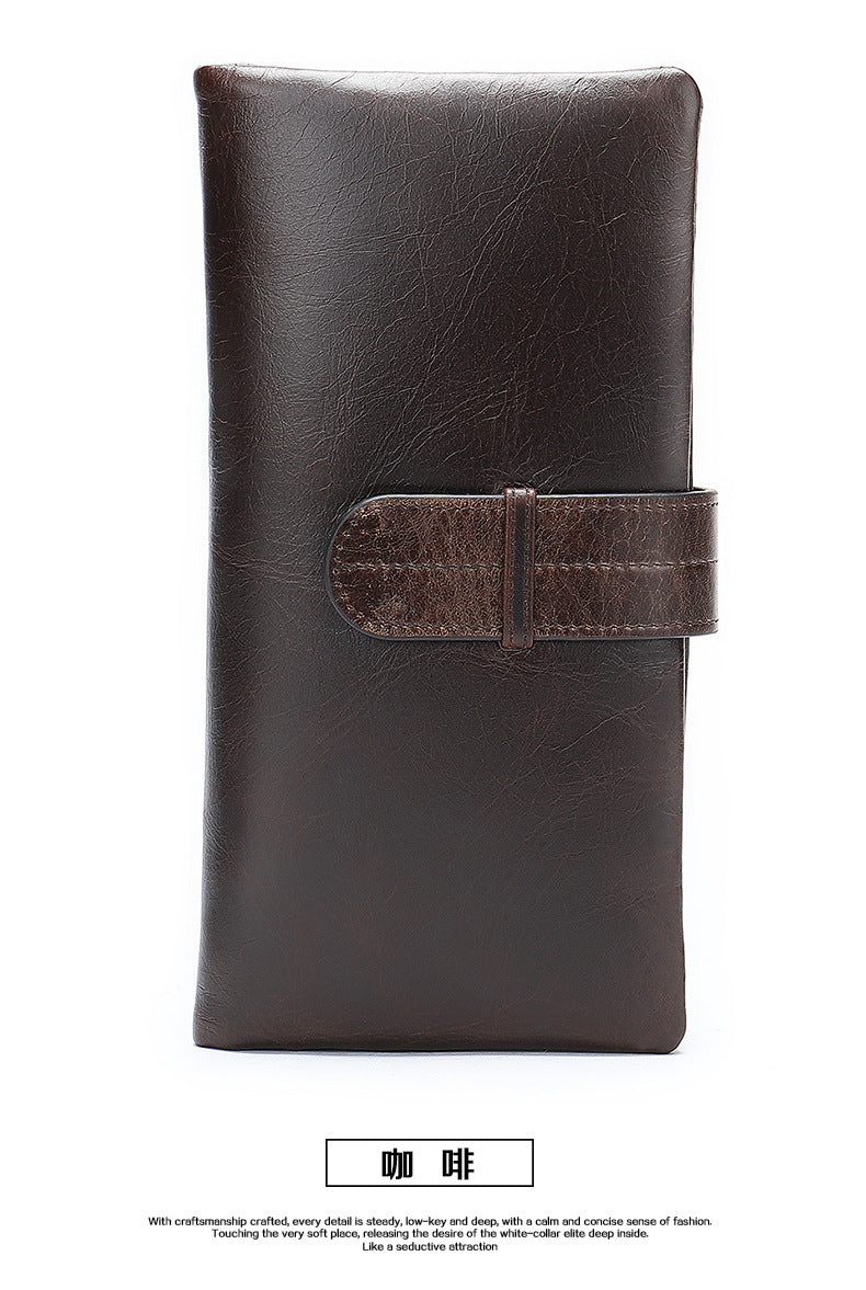Men's Wallet RFID Coin Card Holder Retro Large Capacity Clutch Bag Men's Wallet