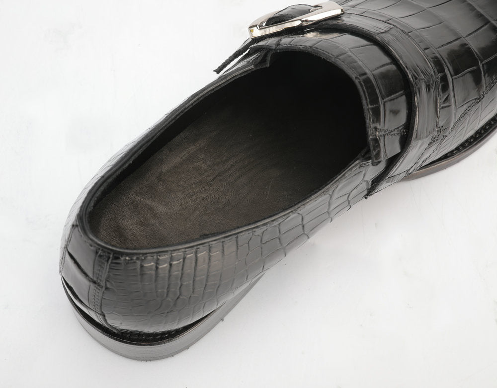 New crocodile skin men's leather shoes, genuine leather, non-slip business shoes