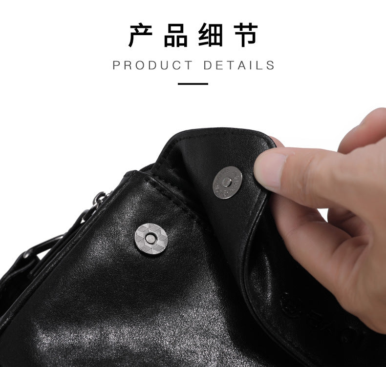 Men's Shoulder Bag Made of Cowhide Genuine Leather High Quality Business Casual Crossbody Bag
