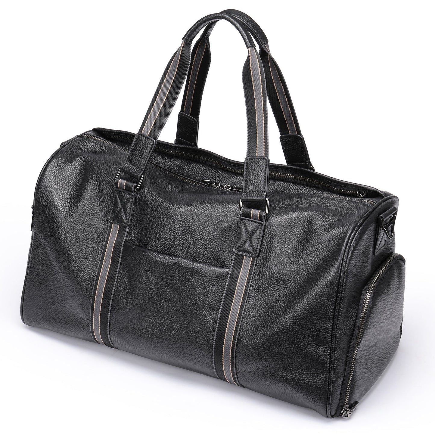 Men's travel bag Dry and wet separation cowhide genuine leather short distance business trip handbag handbag fitness travel bag large capacity men's luggage bag