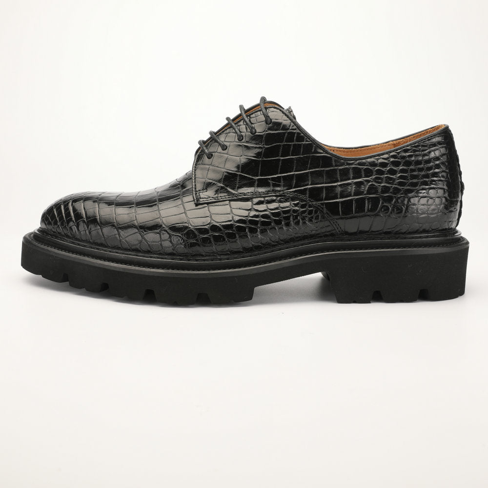 New Crocodile Belly Skin Men's Leather Shoes Genuine Leather High Quality Thick Sole Business Shoes