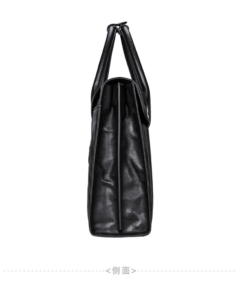 Men's handbag, genuine cowhide leather, high quality, large capacity, briefcase, handbag for men