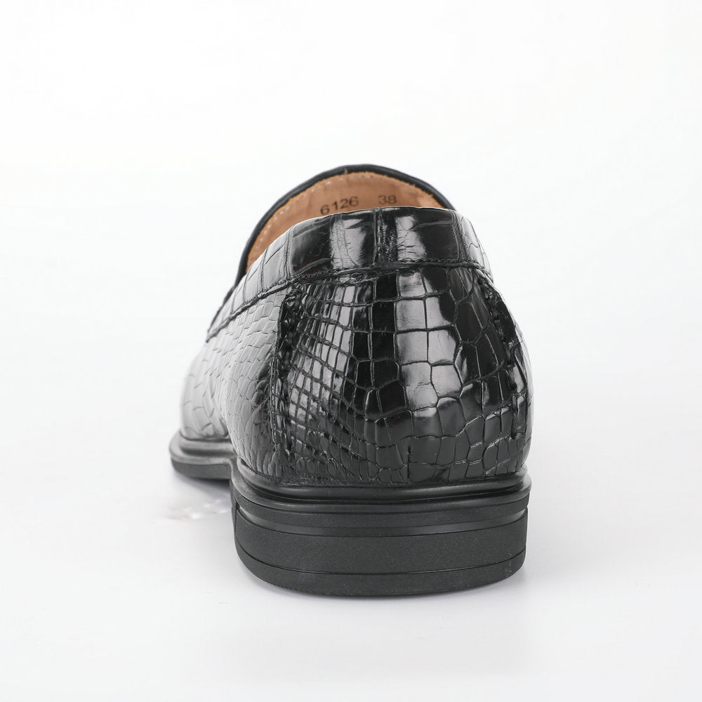 Crocodile Skin Genuine Leather Men's Leather Shoes Rubber Sole Moccasins Formal Business Casual Men's Shoes
