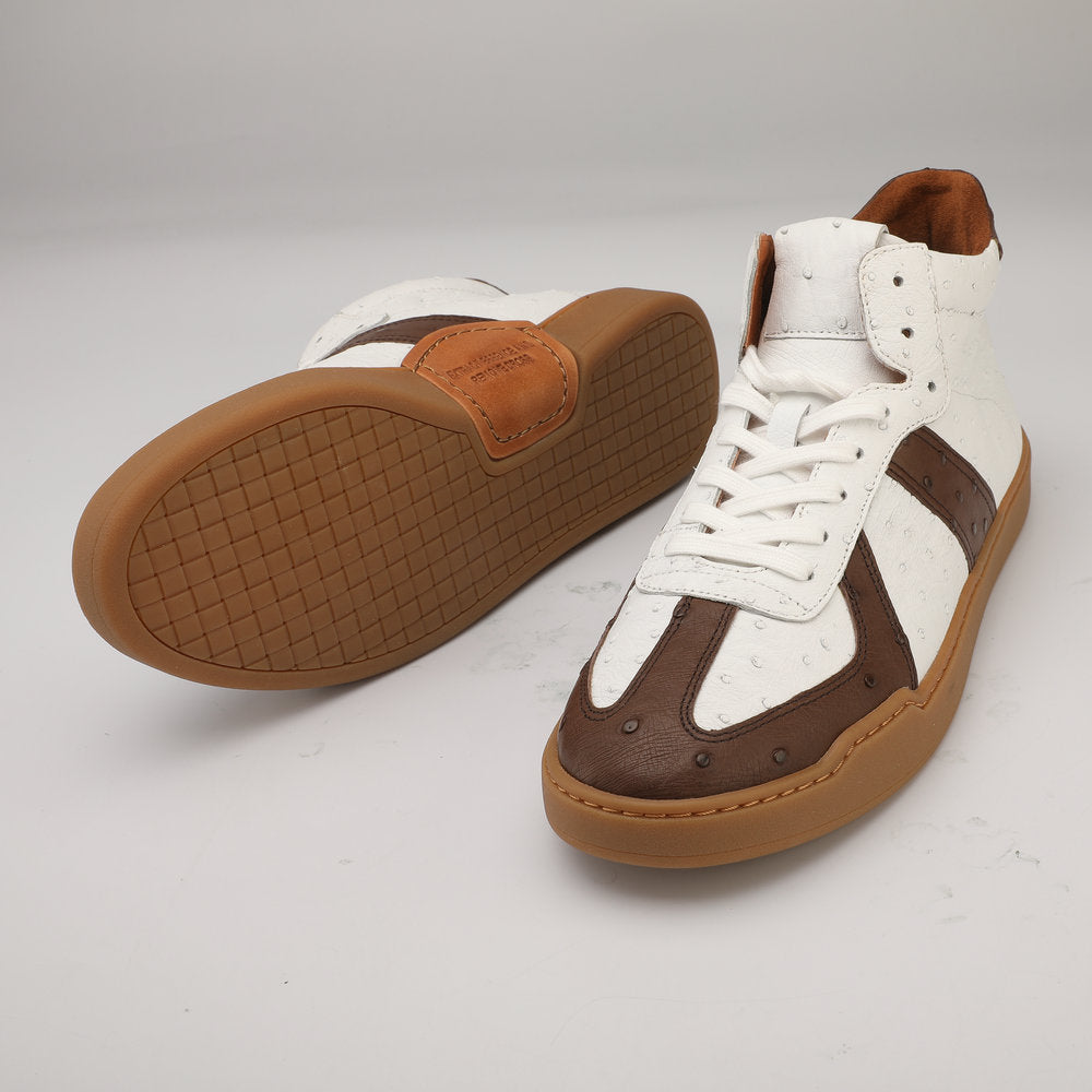 Ostrich skin genuine leather men's shoes fashion casual short boots