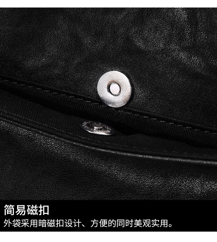 Men's shoulder bag genuine cowhide leather business casual fashion large capacity crossbody bag