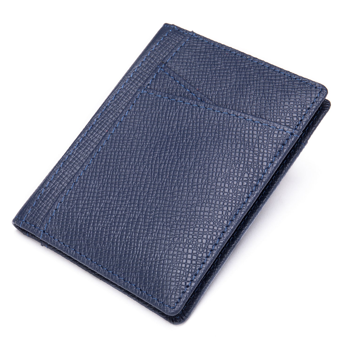 Men's Card Bag Cow Leather Thin Simple Card Holder RFID Card Clip for Men