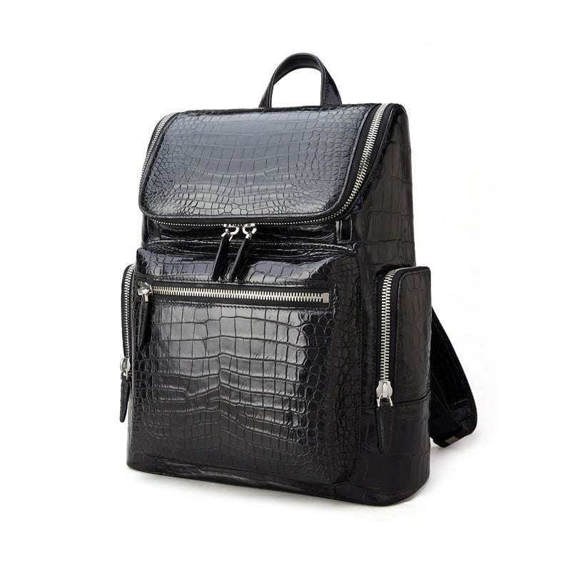 Crocodile Belly Skin Men's Backpack Large Capacity Business Commuting Casual Business Travel Bag