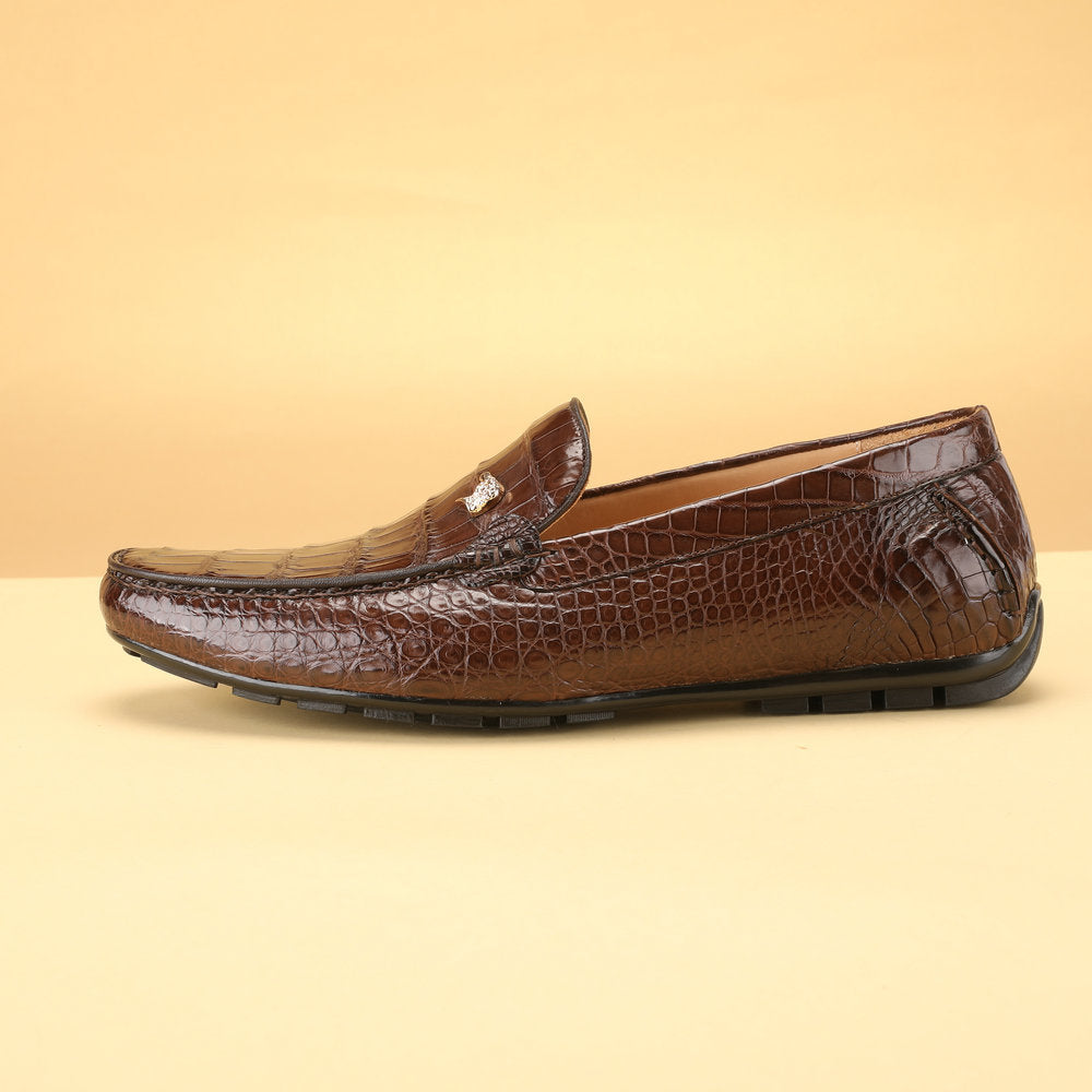 Crocodile leather genuine leather men's moccasins casual leather shoes business men's shoes