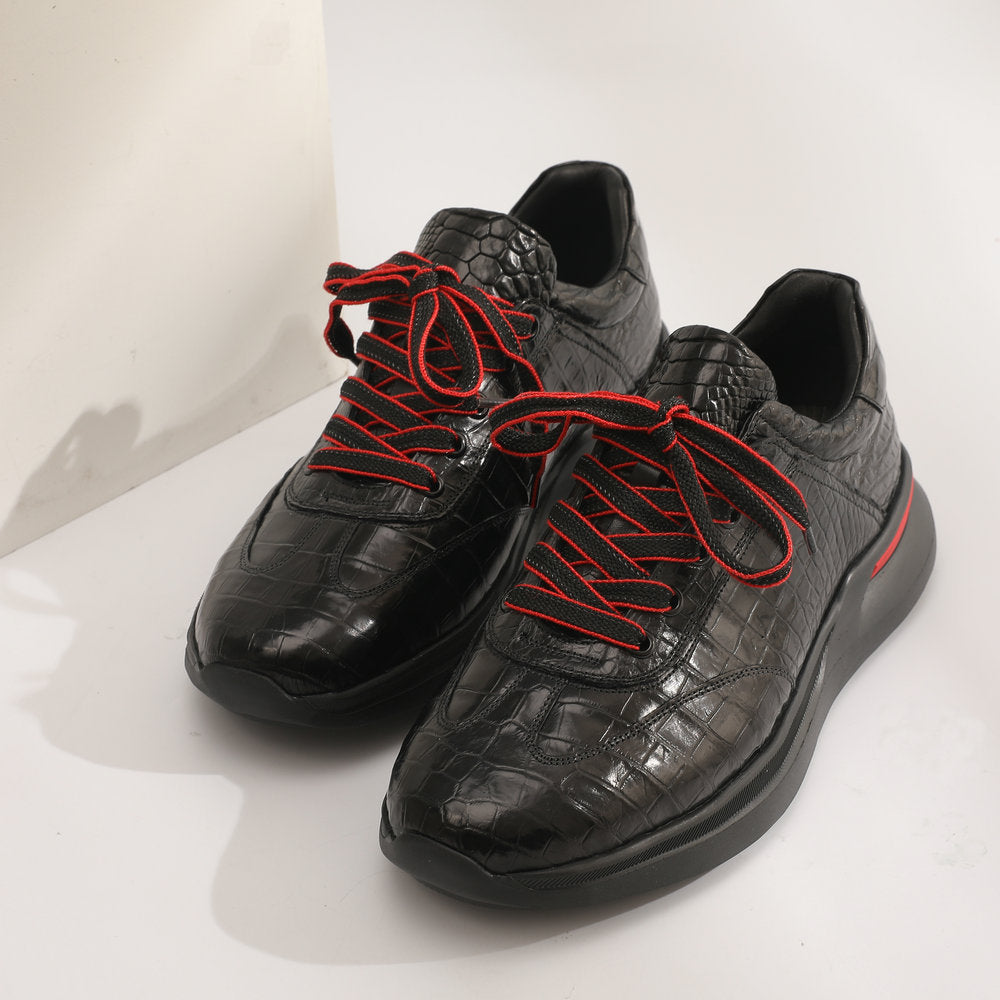 Crocodile Belly Skin Genuine Leather Men's Leather Shoes Sports Casual Shoes