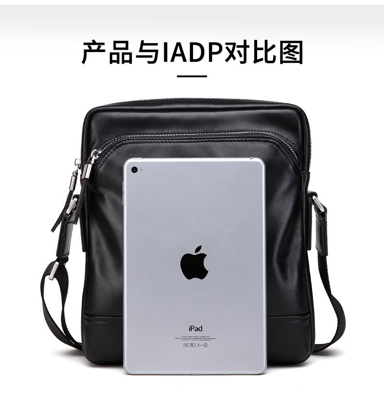 Men's shoulder bag, multi-functional, practical, genuine cowhide leather, business crossbody bag