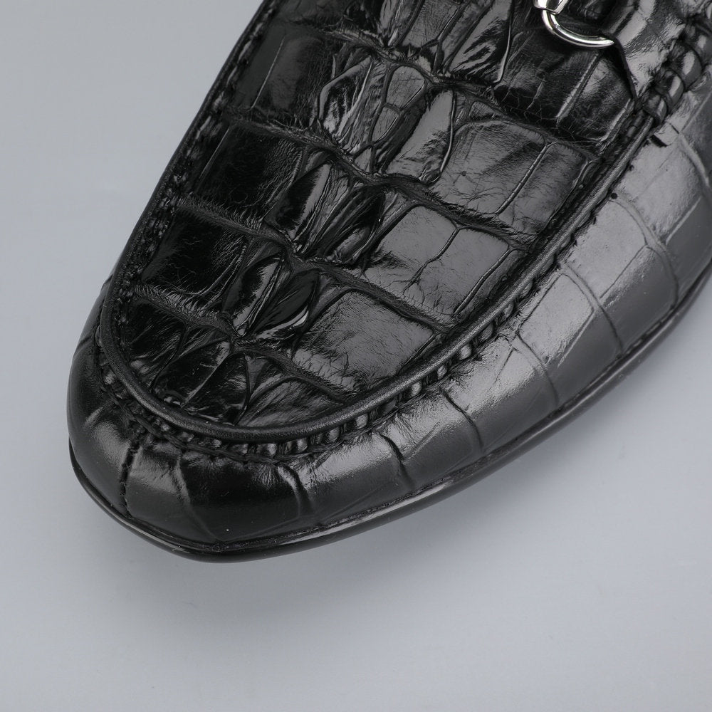 Men's Leather Shoes Crocodile Skin Genuine Leather Moccasins Handmade Casual Men's Shoes