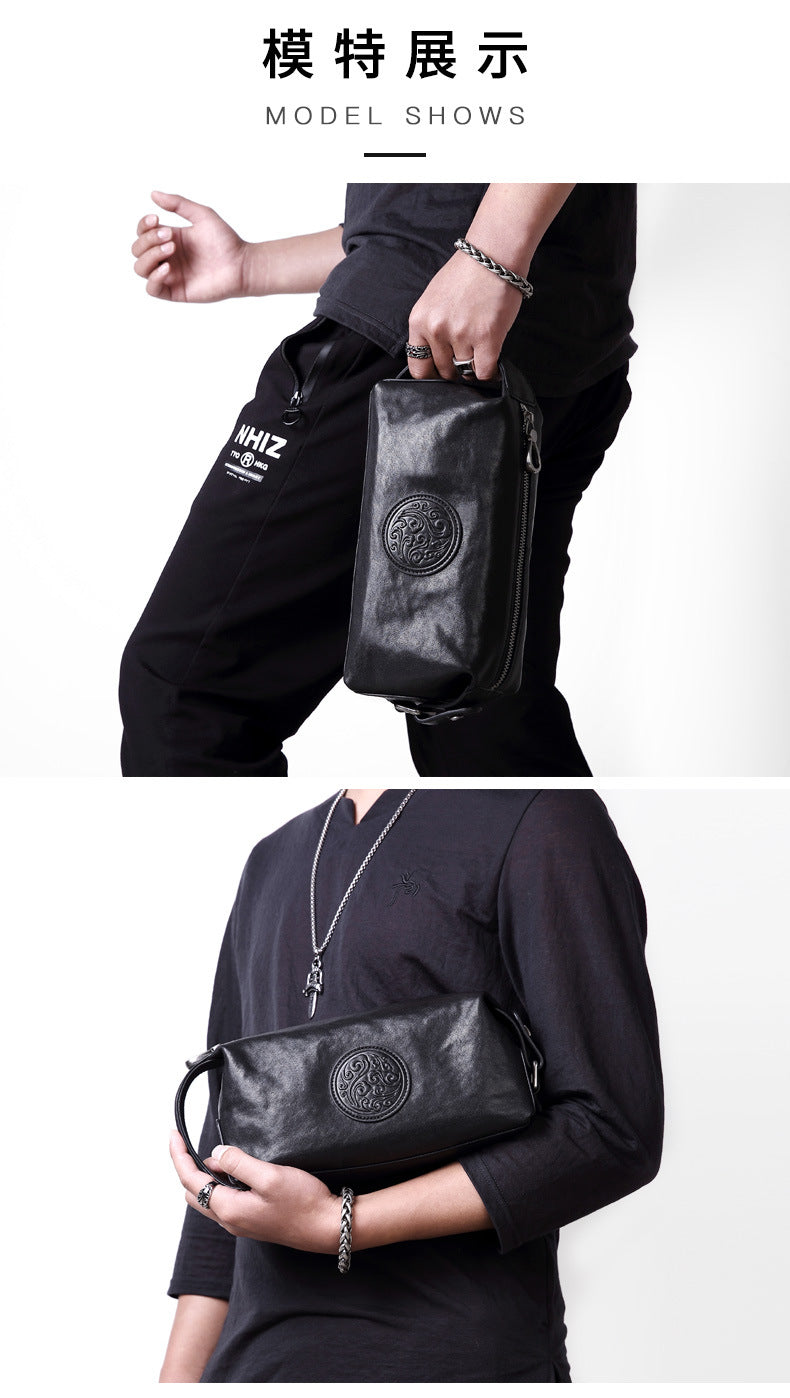 Men's Handbag Genuine Leather Cowhide Large Capacity Business High Quality Fashion Men's Bag