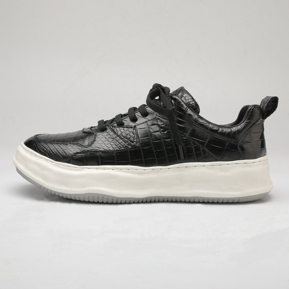 Crocodile Belly Skin Men's Shoes Genuine Leather Leather Shoes Fashion Sports Casual Shoes