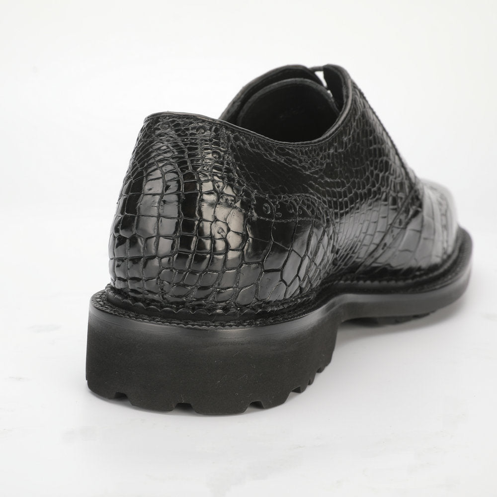 New Crocodile Skin Genuine Leather Men's Leather Shoes Rubber Sole Business Shoes
