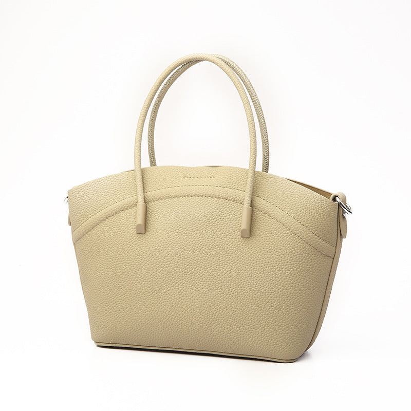 Women's Handbag Seashell Bag Fashionable Diagonal Shoulder Bag Cowhide Handmade Genuine Leather Ladies Bag