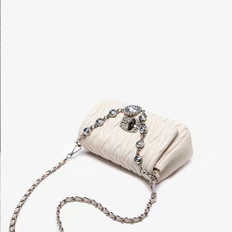 Women's Genuine Leather Chain Bag Underarm Bag Crossbody Bag Shoulder Bag Fashion