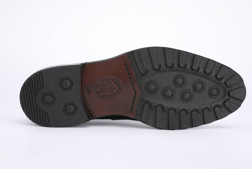 Ostrich skin genuine leather men's leather shoes Excellent breathability Men's business shoes