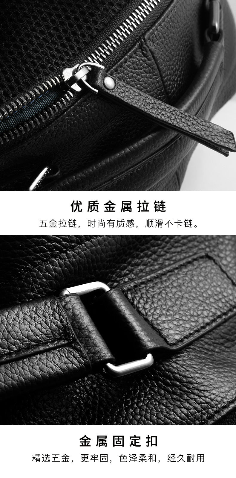 Men's backpack genuine cowhide leather fashion casual travel men's bag