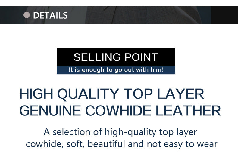 Men's long wallet made of genuine cowhide leather large capacity clutch bag Korean fashion unique zipper men's wallet