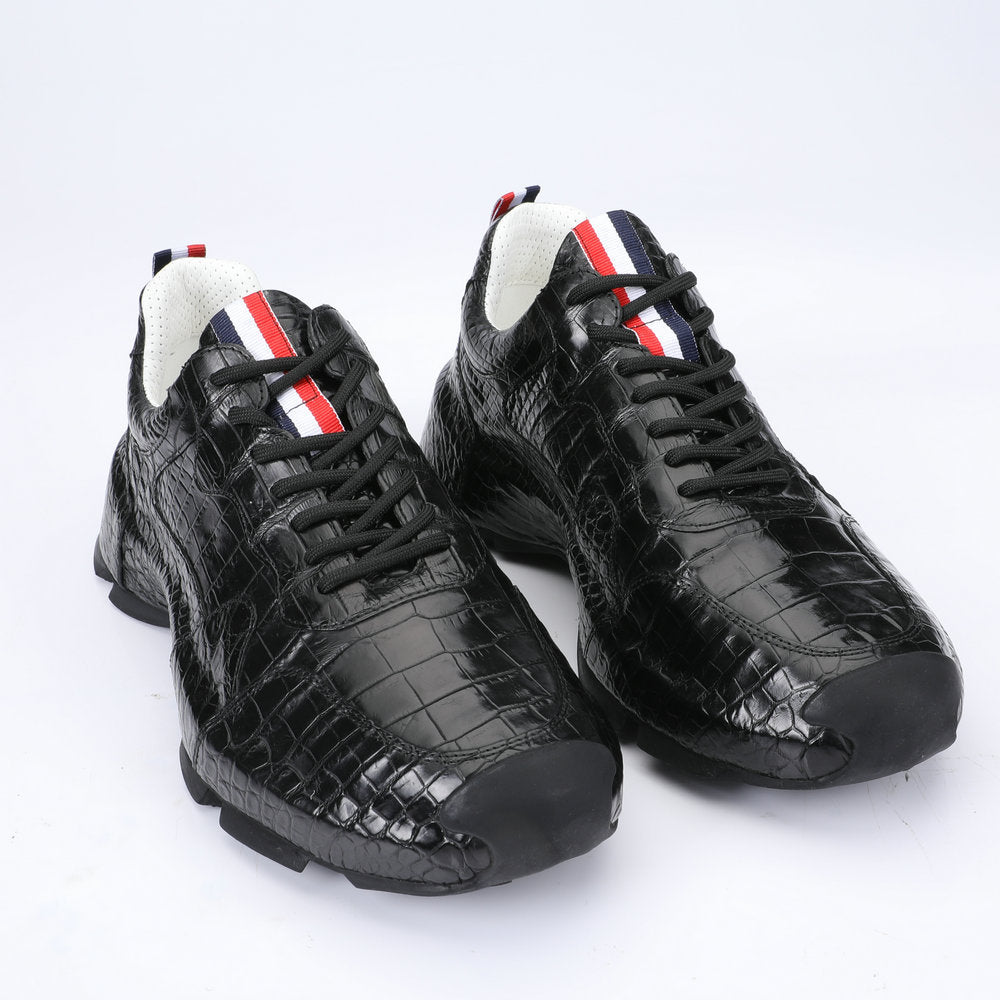 Crocodile leather genuine leather men's shoes fashion rubber sole in-heel men's shoes