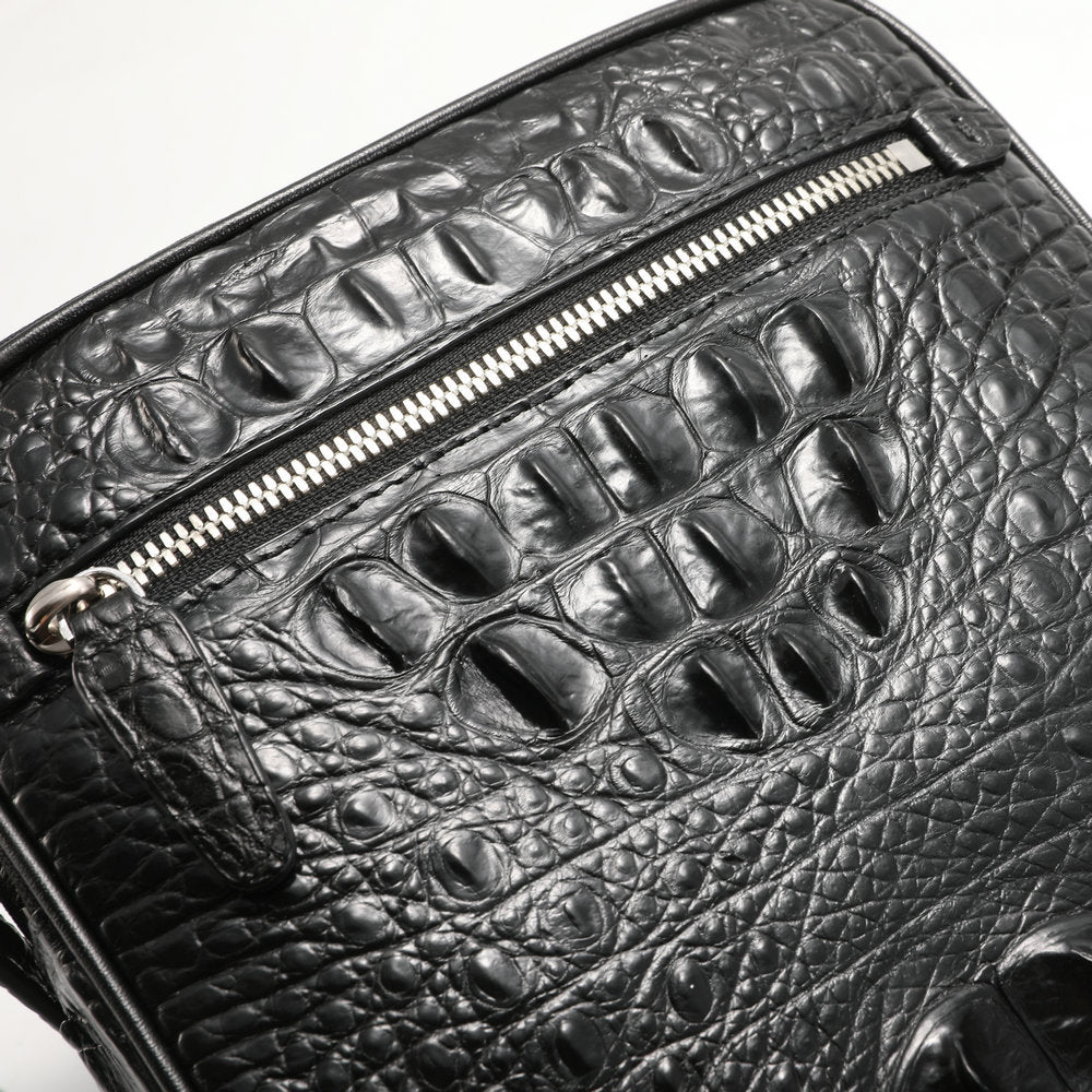 New Crocodile Skin Genuine Leather Men's Shoulder Bag Crossbody Business Commuting Casual Men's Bag