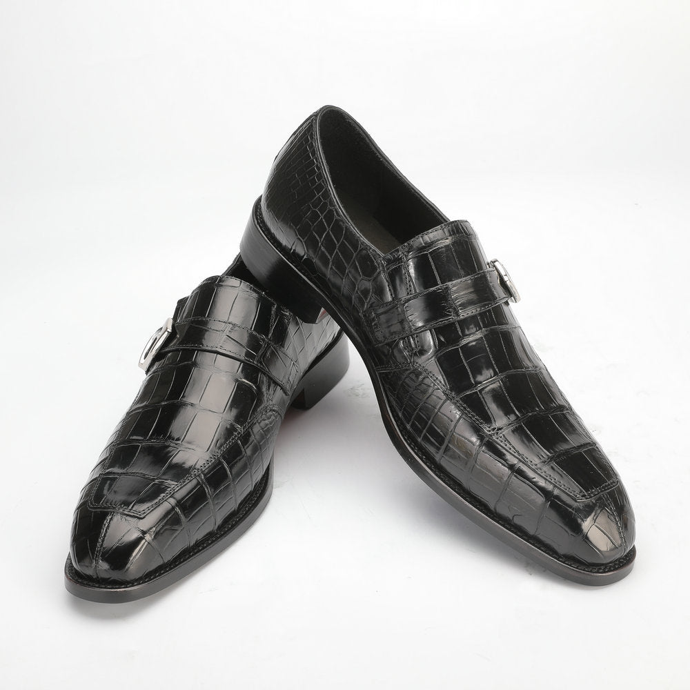 New crocodile skin men's leather shoes, genuine leather, non-slip business shoes