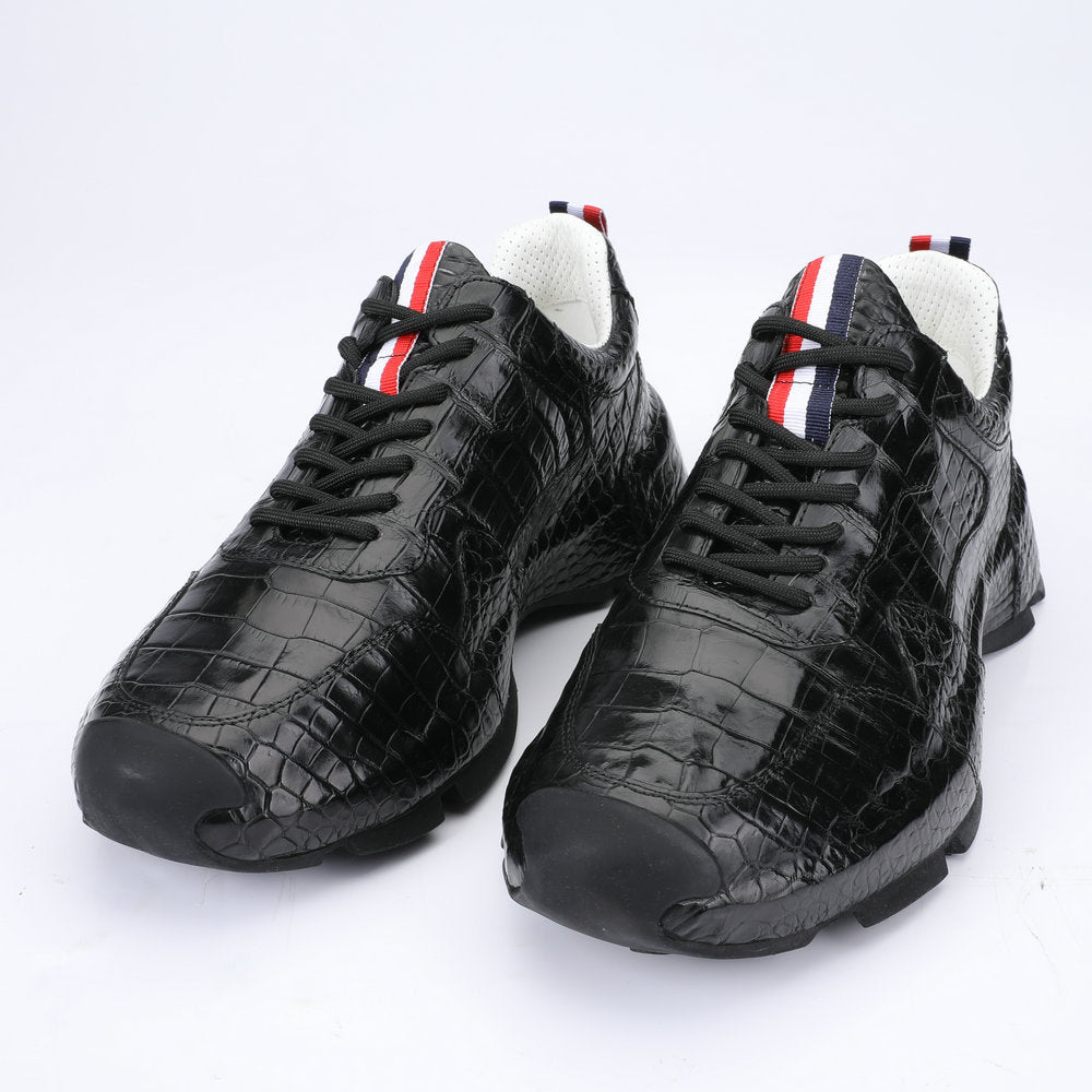 Crocodile leather genuine leather men's shoes fashion rubber sole in-heel men's shoes