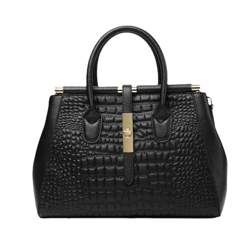 Genuine leather women's tote bag Stylish cowhide handbag Women's shoulder bag Goes with anything