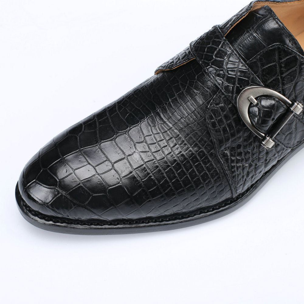 Crocodile Belly Skin Genuine Leather Men's Leather Shoes Business Casual Men Shoes