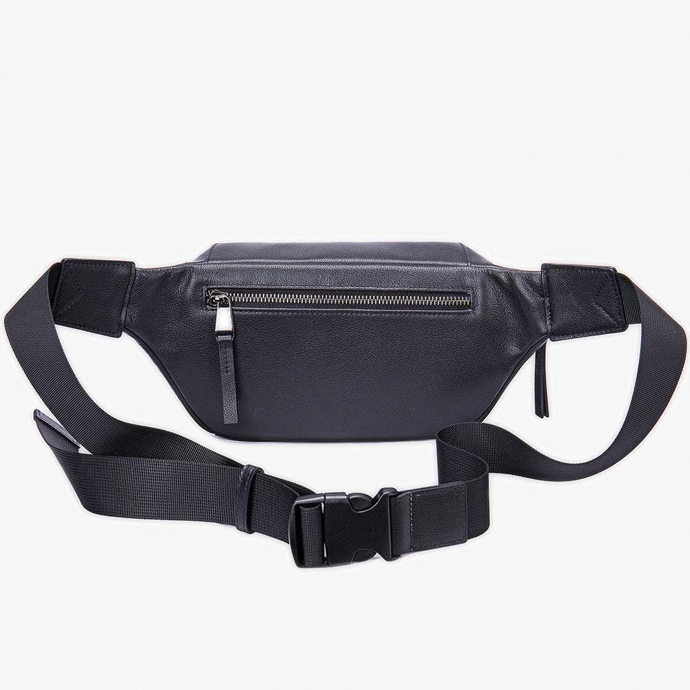 Men's bust bag Genuine cowhide leather casual sports crossbody bag for men Shoulder bag