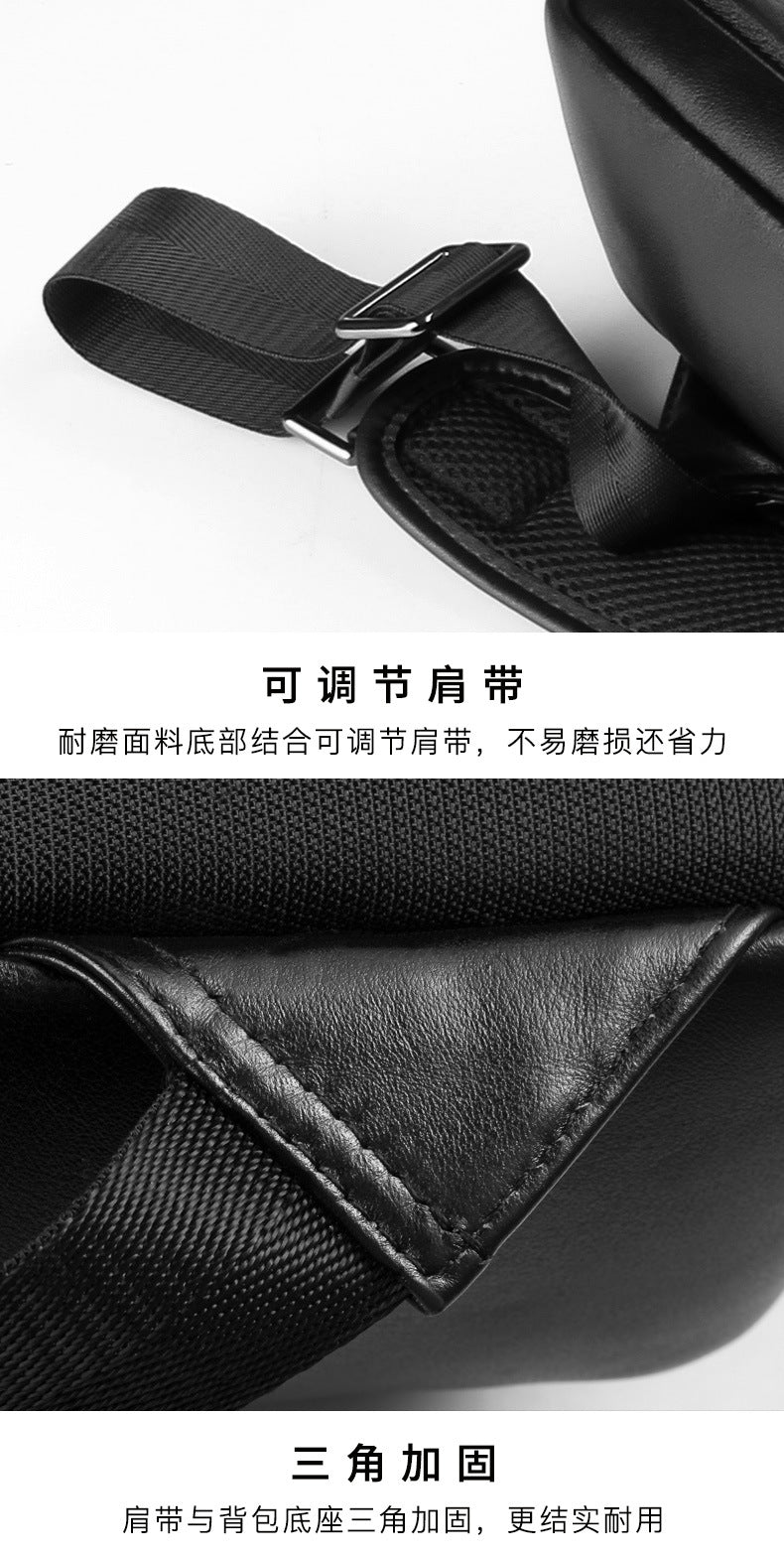 Men's backpack genuine cowhide leather high quality Korean casual sports backpack