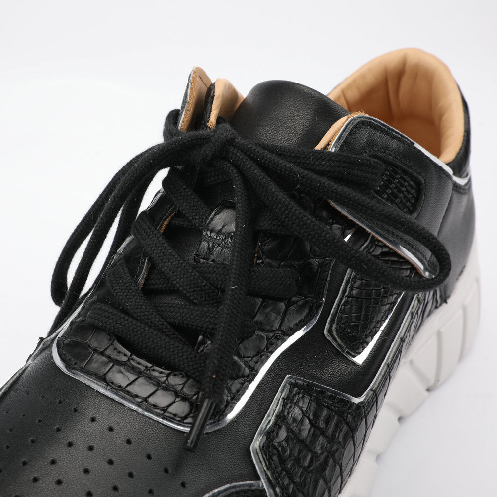 2023 New Crocodile Belly Skin Men's Casual Shoes Excellent Breathability Fashion Platform Men's Shoes