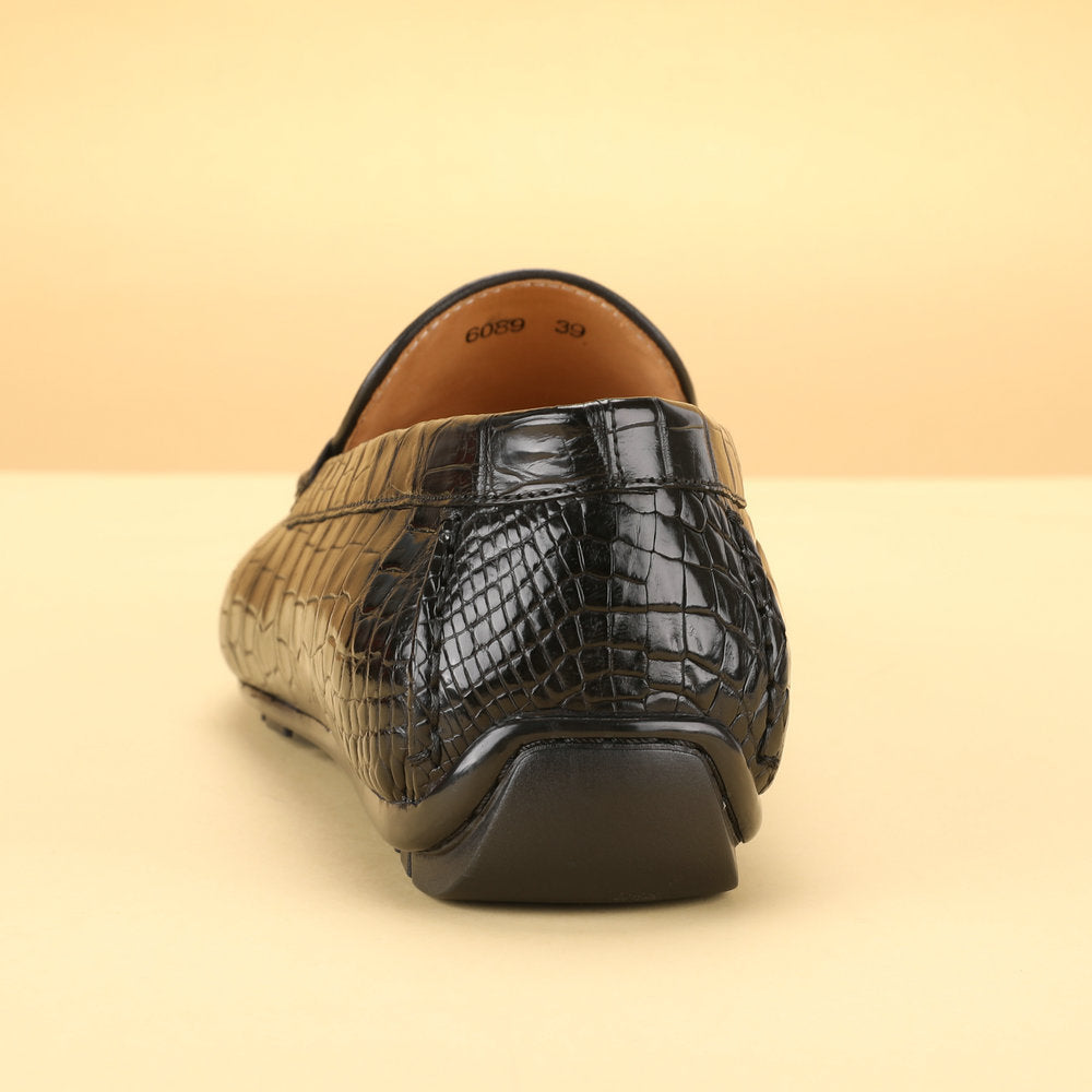 Crocodile leather genuine leather men's moccasins casual leather shoes business men's shoes