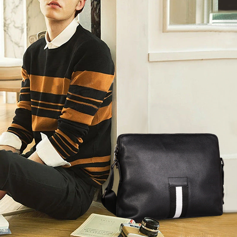 Men's Shoulder Bag Made of Genuine Cowhide Leather High Quality Casual Crossbody Bag