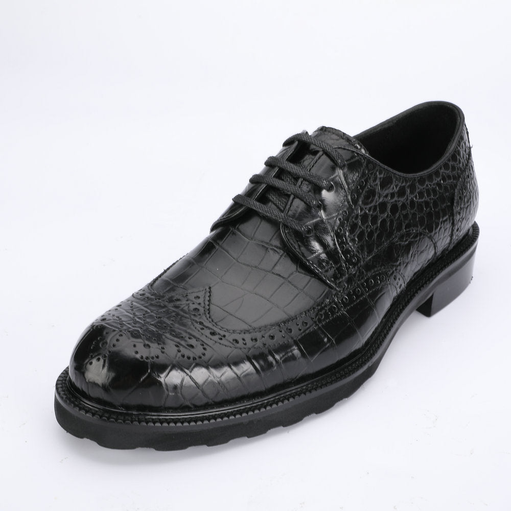 New Men's Leather Shoes Crocodile Belly Skin Genuine Leather Breathable Business Suit Shoes