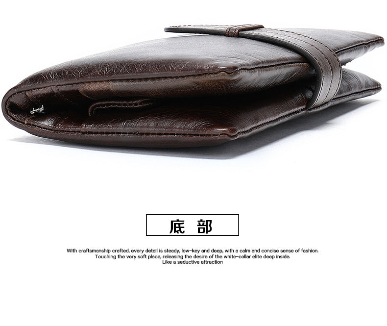 Men's Wallet RFID Coin Card Holder Retro Large Capacity Clutch Bag Men's Wallet