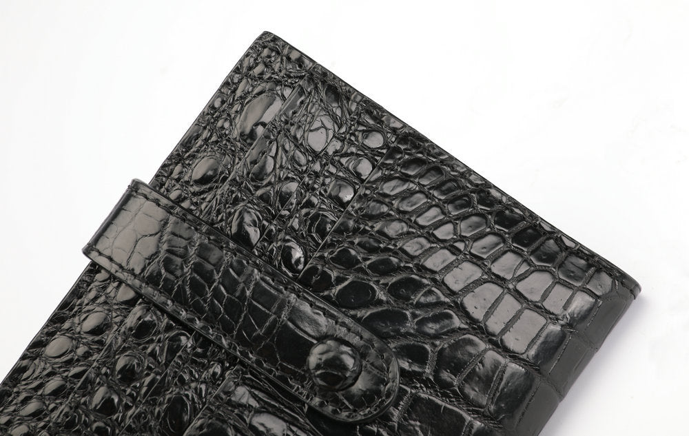 Siamese Crocodile Skin Wallet Men's Short Wallet Genuine Leather Small Lightweight Multifunctional Card Bag Wallet
