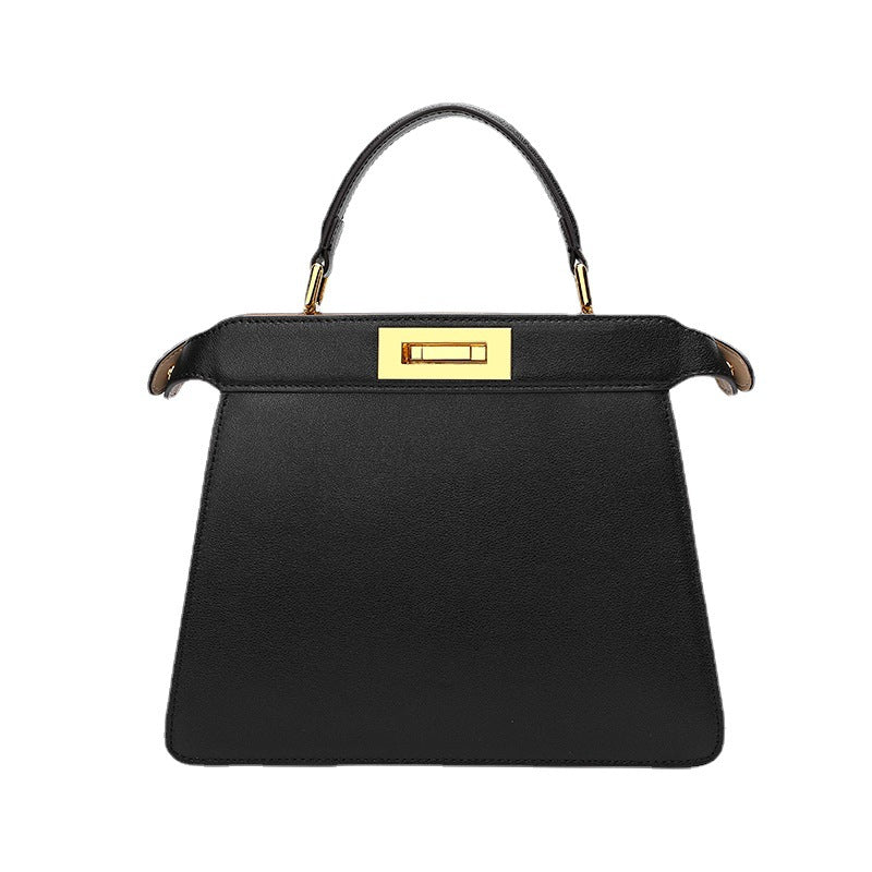 Women's Handbag Commuting Professional Wind Fashion Rock Single Shoulder Bag Genuine Leather Bag