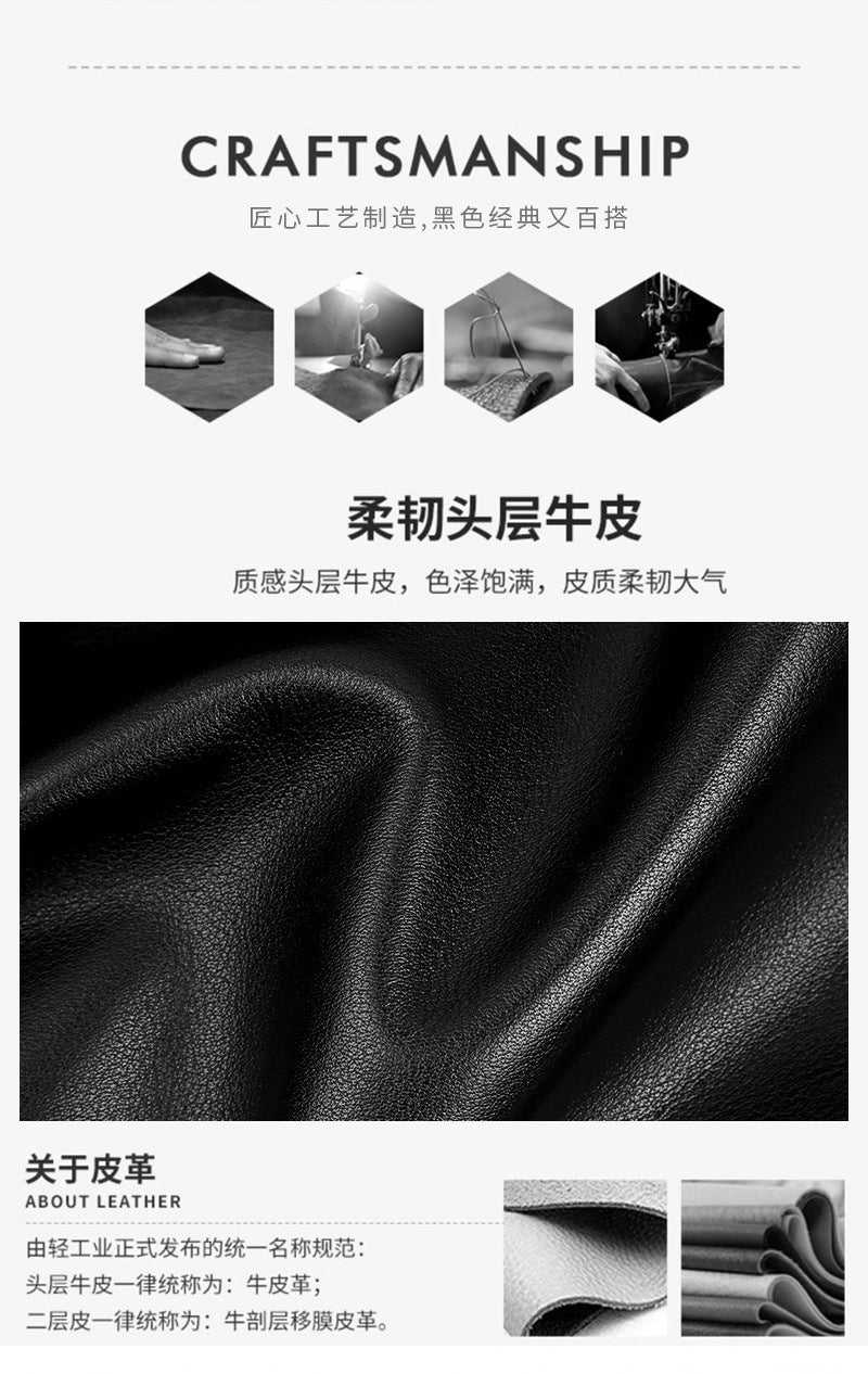 Men's briefcase genuine cowhide leather handbag computer bag business large capacity handbag
