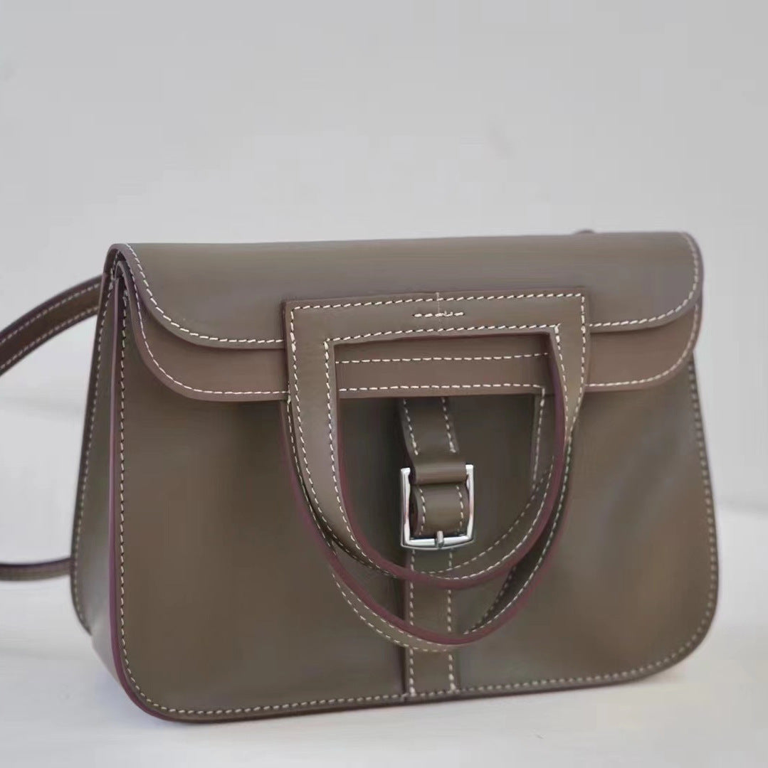 Women's handbag cowhide shoulder bag genuine leather square bag leather tote bag commuting OL