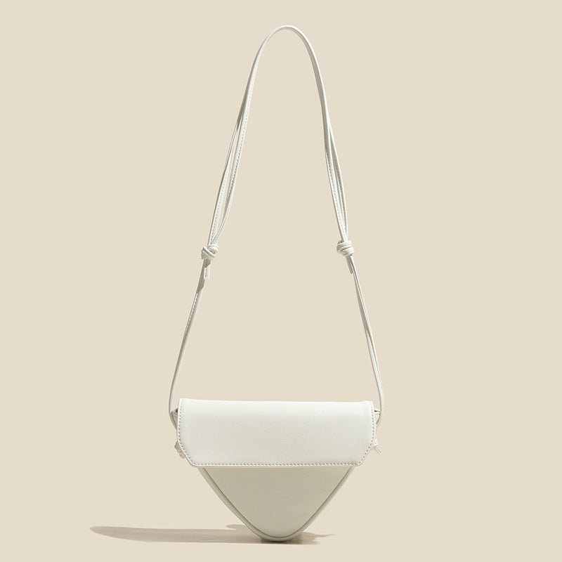 Triangle bag small bag women bag crossbody bag genuine leather retro shoulder bag for women