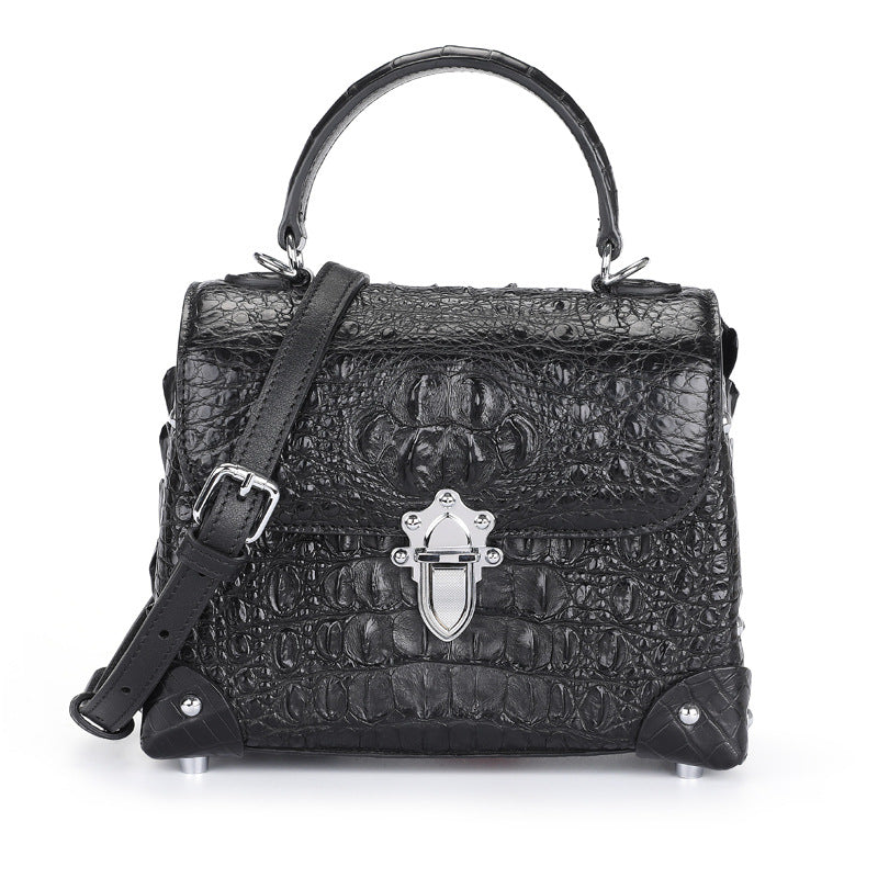 Genuine leather handbag made of Siamese crocodile skin Stylish shoulder bag Crossbody bag