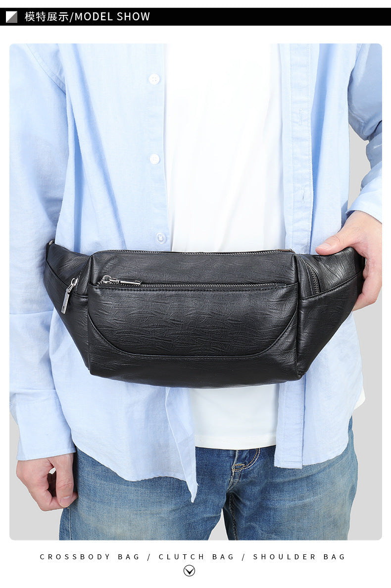 Men's Waist Bag Sports Fashion Casual Commuting Bust Bag Shoulder Bag